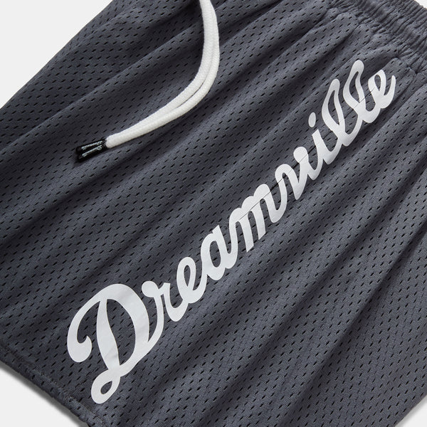 Dreamville Script Mesh Shorts Dark Gray/White