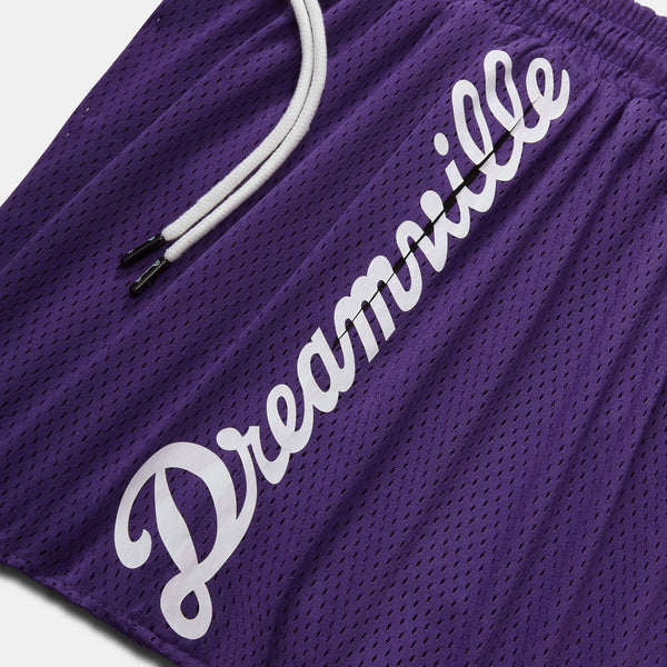 Dreamville Script Mesh Shorts Purple/White