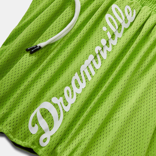 Dreamville Script Mesh Shorts Light Green/White