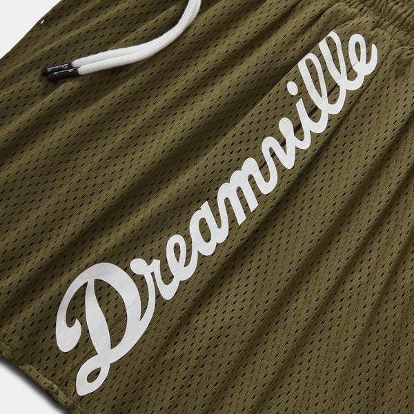 Dreamville Script Mesh Shorts Brown/White