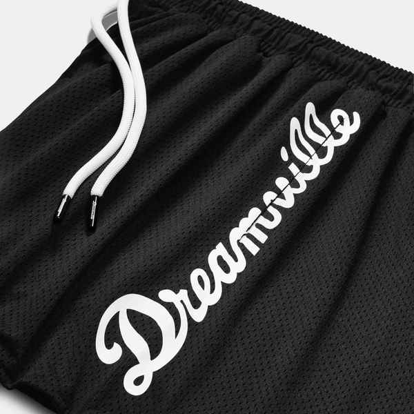 Dreamville Script Mesh Shorts Black/White