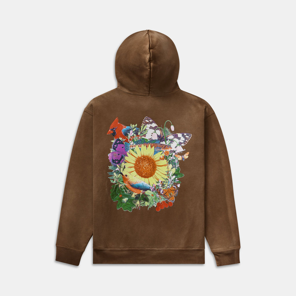 DREAMVILLE FLORAL HOODIE BRN