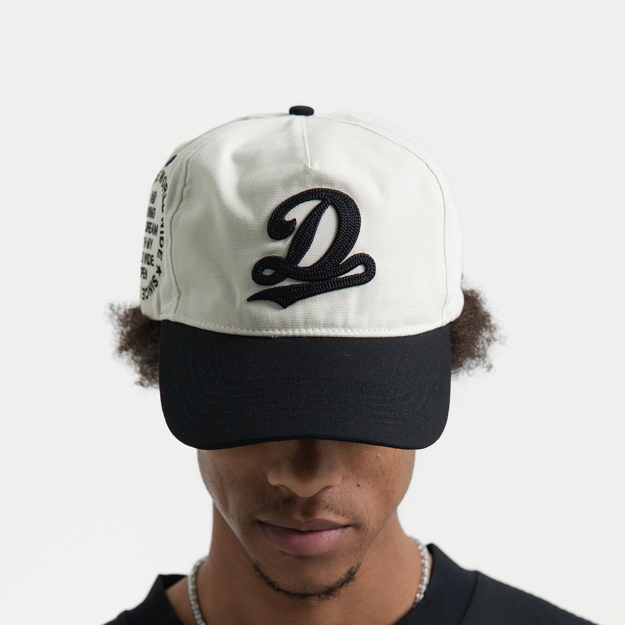 SIGNATURE D SNAPBACK HAT BLACK