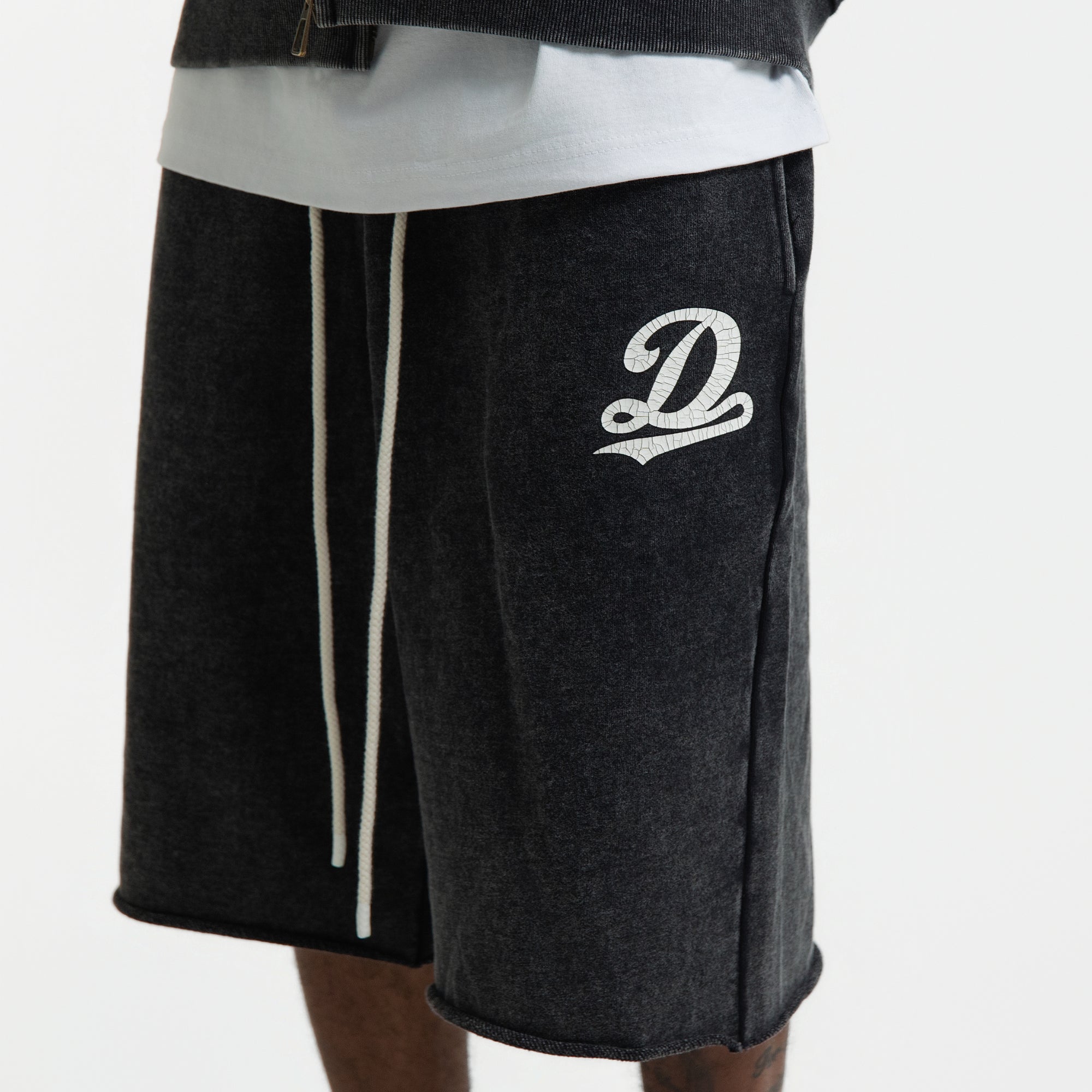 STUDIO TEAM TERRY JORT WASHED BLACK