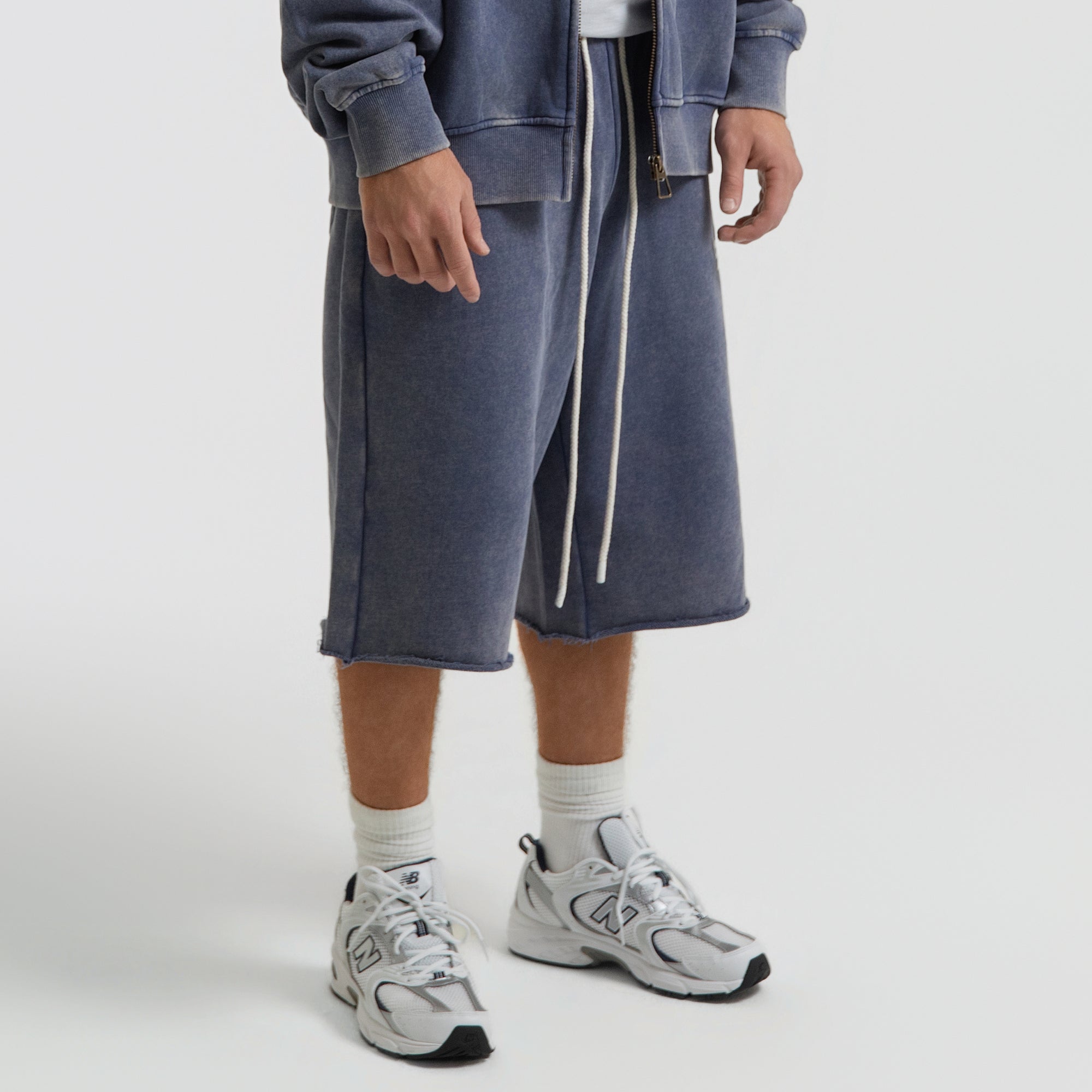 STUDIO TEAM TERRY JORT WASHED BLUE