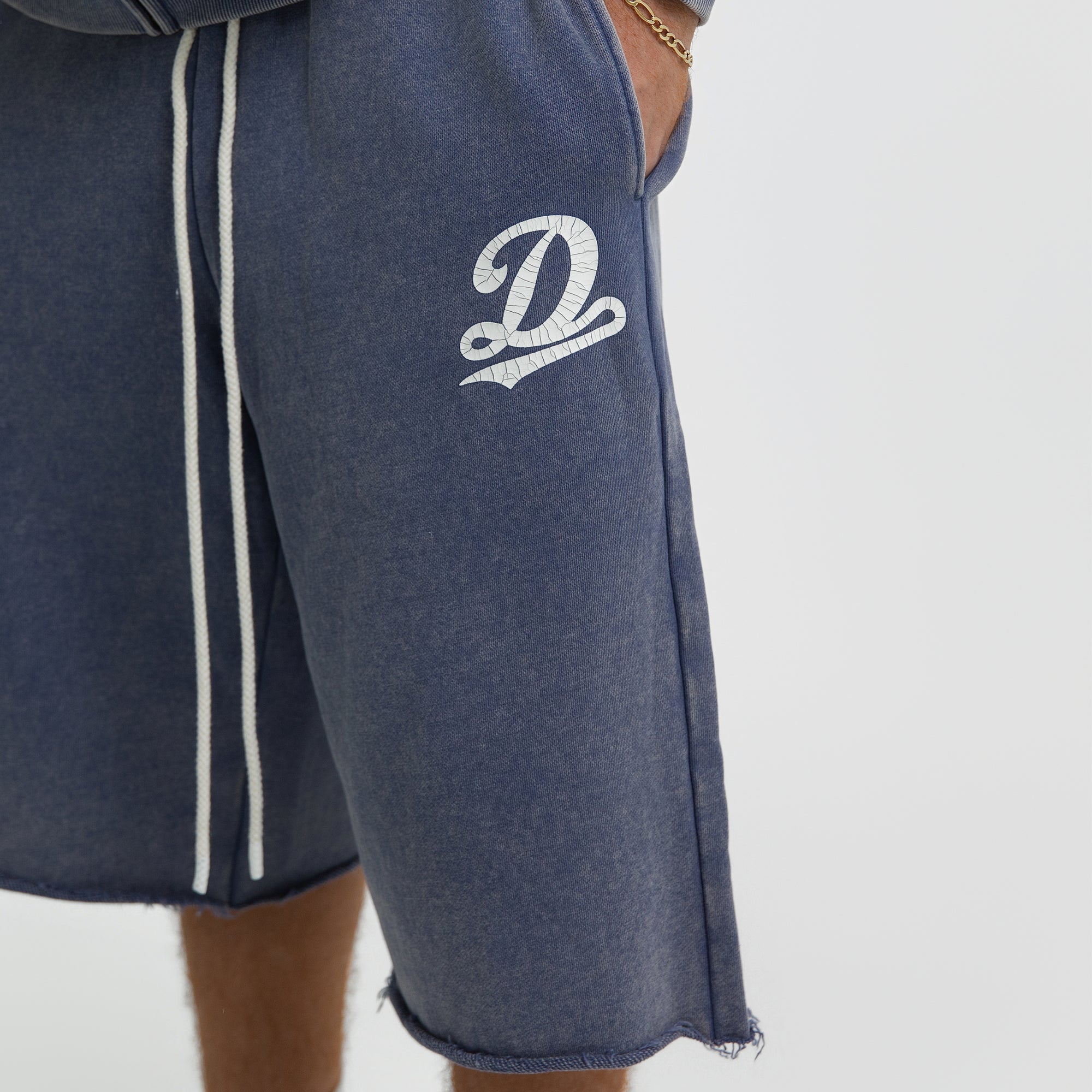 STUDIO TEAM TERRY JORT WASHED BLUE