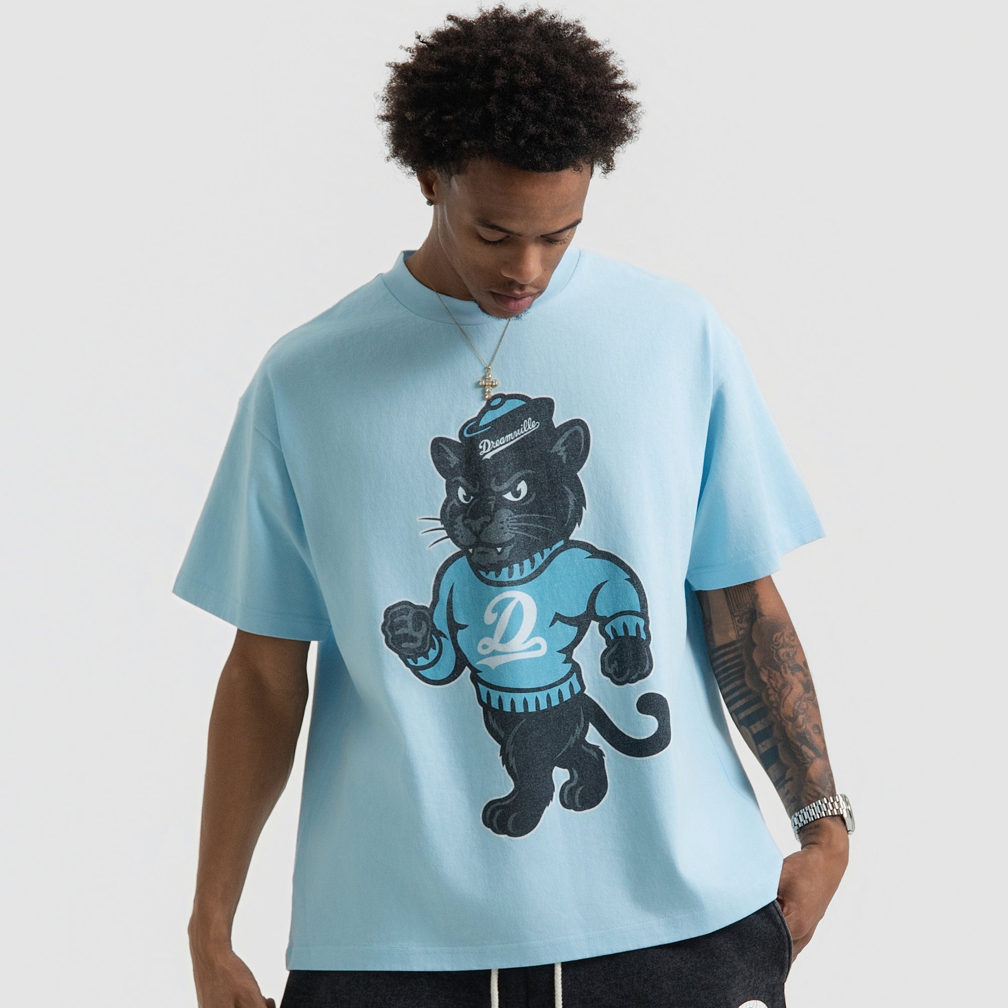 TARHEEL TEE WASHED BLUE
