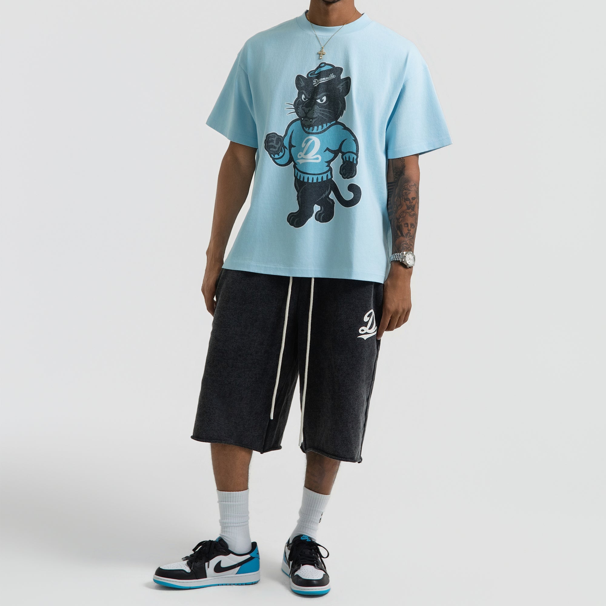 TARHEEL TEE WASHED BLUE