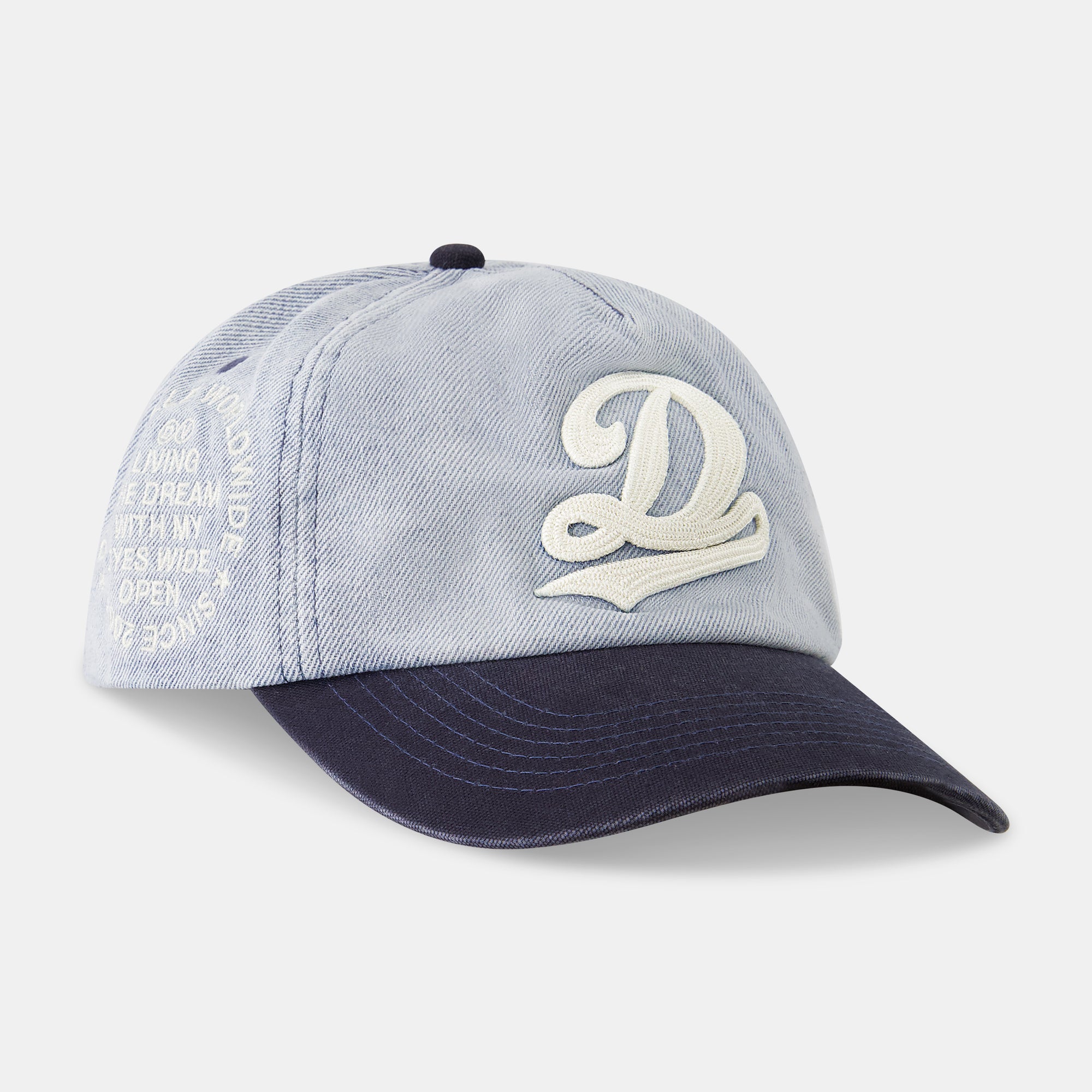 D LOGO WASHED BLUE DENIM HAT