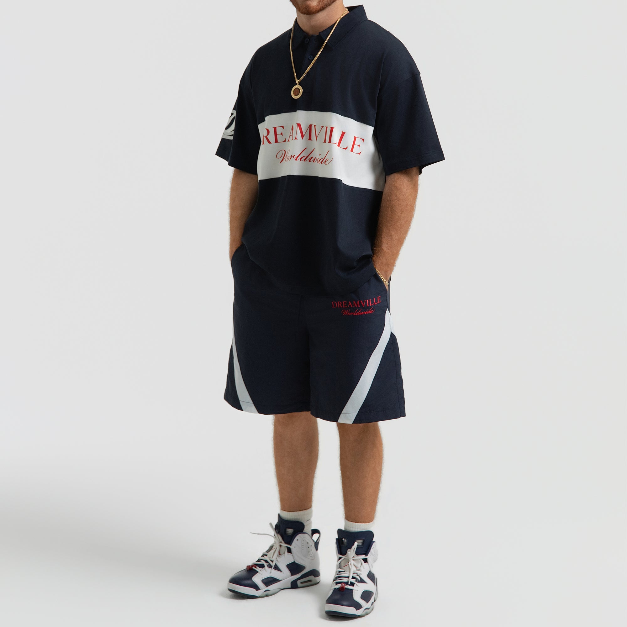 WORLDWIDE NYLON SHORTS NAVY