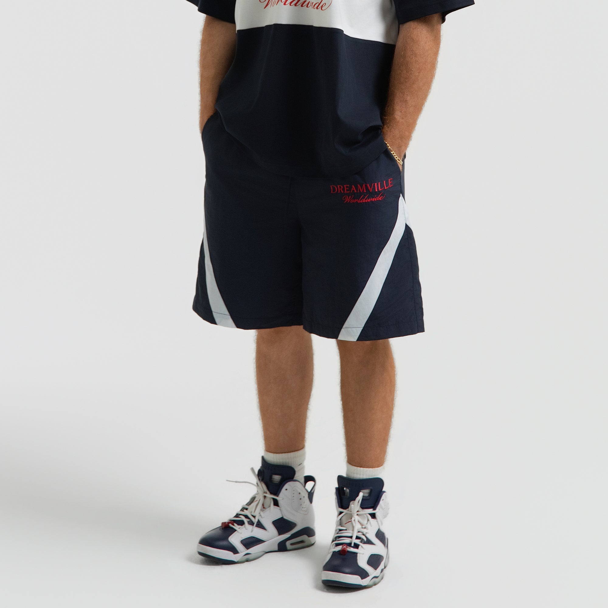 WORLDWIDE NYLON SHORTS NAVY