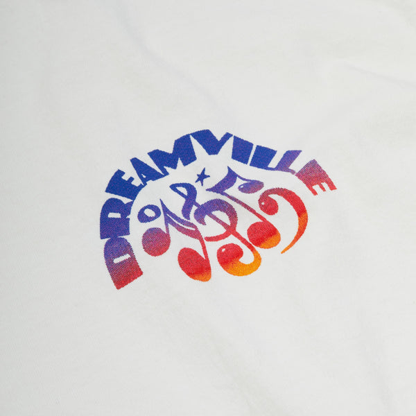 Cream Music Note Tee - Sunset Logo