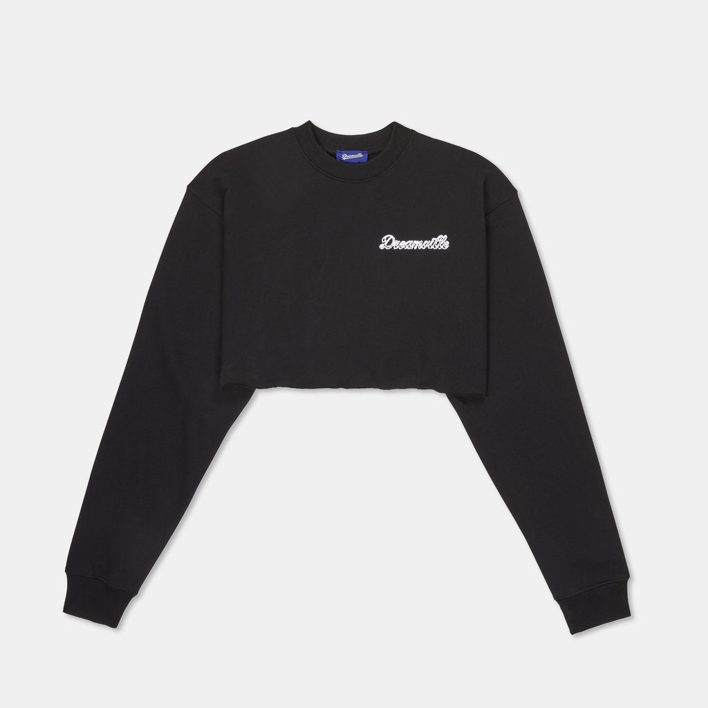 Black Cloud Logo Crop Top