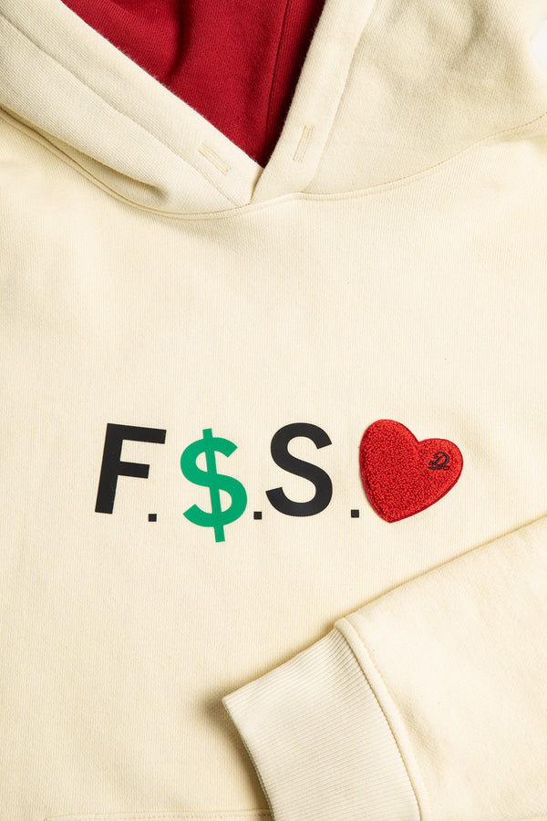 FMSL Premium Hoodie Cream/Red